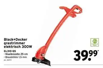 GAMMA Black+decker grastrimmer elektrisch gl310-qs aanbieding