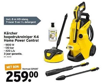 GAMMA Kärcher hogedrukreiniger k4 home power control aanbieding
