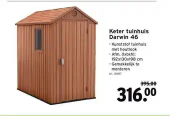 GAMMA Keter Tuinhuis Darwin 46 aanbieding