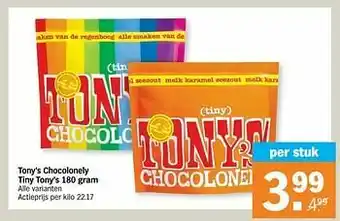Albert Heijn Tony`s chocolonely tiny tony`s aanbieding