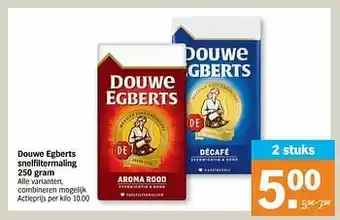 Albert Heijn Douwe egberts snelfiltermaling aanbieding