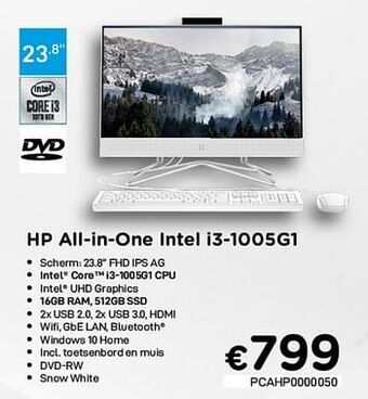 Hp all-in-one intel i3-1005g1