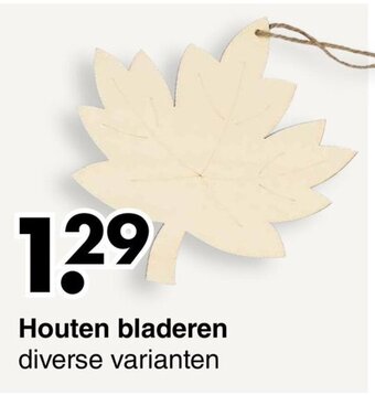 Wibra Houten bladeren aanbieding