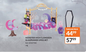 MONSTER HIGH CLAWDEEN SLAAPKAMER SPEELSET