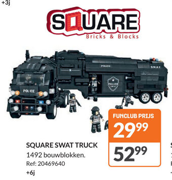 SQUARE SWAT TRUCK 1492 bouwblokken