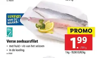 Lidl Verse zeebaarsfilet aanbieding