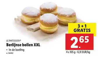 Lidl Le Patissier Berlijnse bollen XXL aanbieding