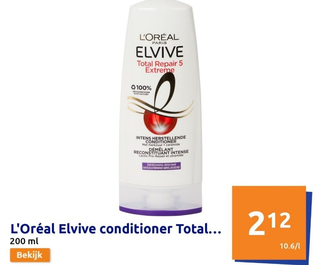 L'Oréal Elvive conditioner 200ml promotie bij Action
