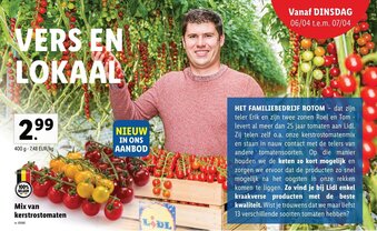 Lidl Mix van kerstrostomaten aanbieding
