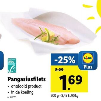 Lidl Pangasiusfilets aanbieding