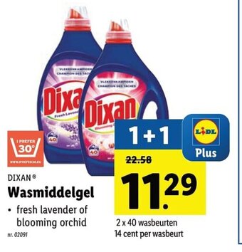 Lidl Dixan Wasmiddelgel aanbieding