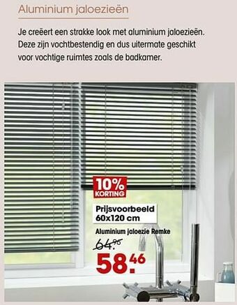 Kwantum Aluminium jaloezie remke aanbieding