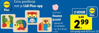 Lidl PLAYTIVE Houten puzzel aanbieding