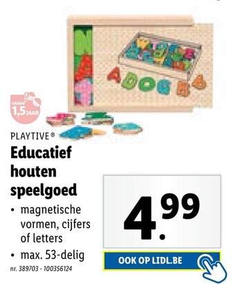 Lidl PLAYTIVE Educatief houten speelgoed aanbieding