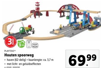 Lidl PLAYTIVE Houten spoorweg aanbieding