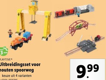 Lidl PLAYTIVE Uitbreidingsset voor houten spoorweg aanbieding