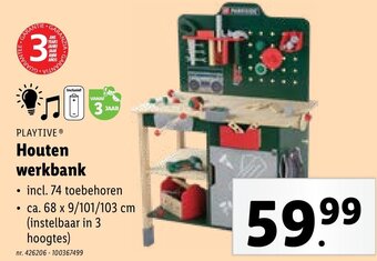 Lidl PLAYTIVE Houten werkbank aanbieding