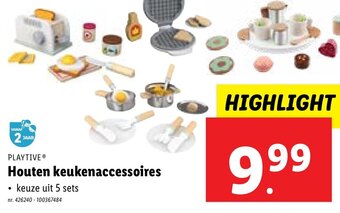 Lidl PLAYTIVE Houten keukenaccessoires aanbieding