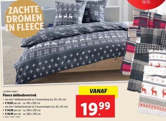 Lidl LIVARNO HOME Fleece dekbedovertrek 140 x 200cm aanbieding