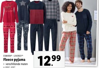 Lidl ESMARA - LIVERGY Fleece pyjama aanbieding