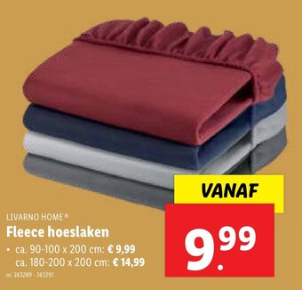 Lidl LIVARNO HOME Fleece hoeslaken 90-100 x 200cm aanbieding