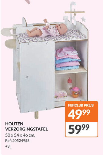 Fun HOUTEN VERZORGINGSTAFEL 50 x 54 x 46 cm aanbieding
