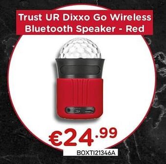 CompuDeals Trust ur dixxo go wireless bluetooth speaker - red aanbieding