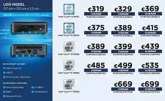 Pointer systems intel core i3-8109u 4gb ram