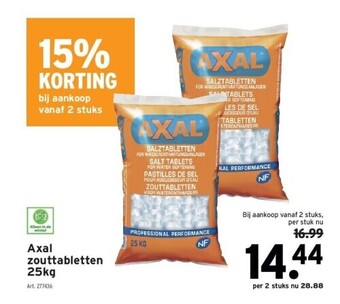GAMMA Axal zouttabletten 25kg aanbieding