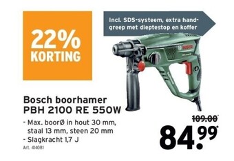 GAMMA Bosch boorhamer pbh 2100 re 550w aanbieding