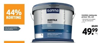 GAMMA Gamma dekkende primer 10l wit aanbieding