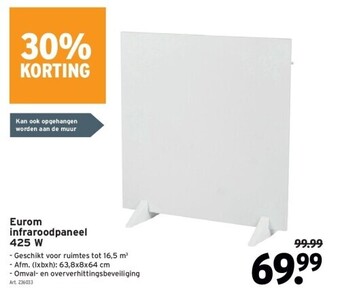 GAMMA Eurom infraroodpaneel 425 w aanbieding