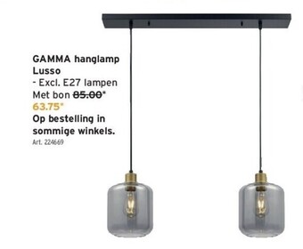 GAMMA Gamma hanglamp lusso aanbieding