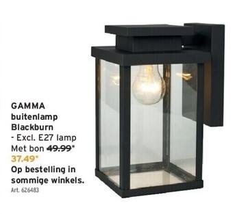 GAMMA Gamma buitenlamp blackburn aanbieding