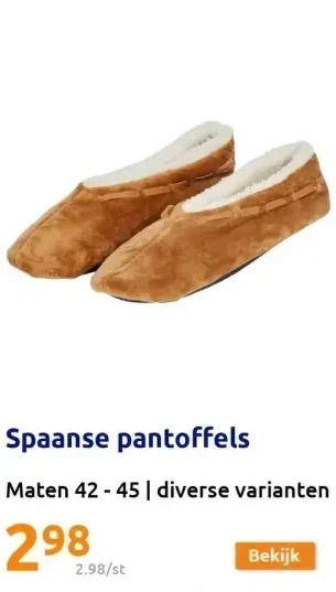 Action Spaanse pantoffels aanbieding