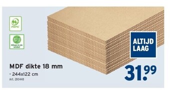 GAMMA Mdf dikte 18 mm aanbieding