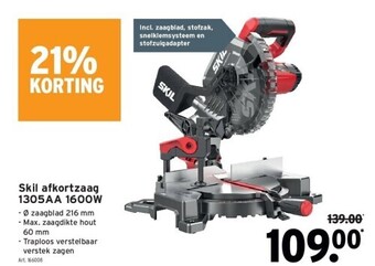 GAMMA Skil afkortzaag 1305aa 1600w aanbieding