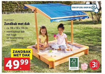 Lidl Playtive Zandbak met dak aanbieding