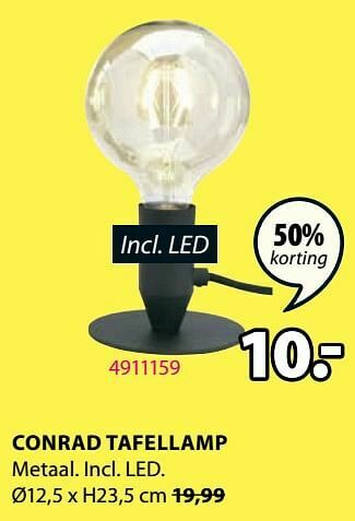 Jysk Conrad tafellamp aanbieding
