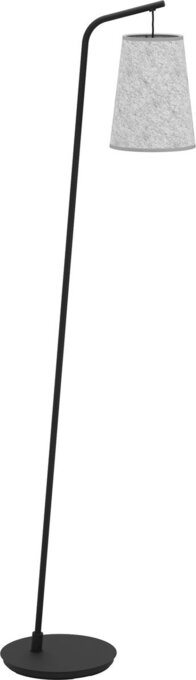 Eglo alsager vloerlamp - e27 - 170 cm - zwart/grijs - vilt/staal