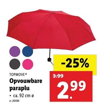 Lidl Topmove Opvouwbare paraplu aanbieding