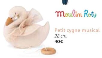 Les Choses Chouettes Petit cygne musical 22 cm aanbieding