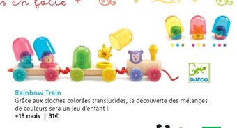 Les Choses Chouettes Rainbow Train aanbieding