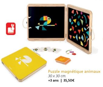 Puzzle magnétique animaux 30 x 30 cm
