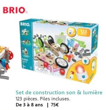 Les Choses Chouettes Set de construction son & lumière 123 pièces. Piles incluses. aanbieding