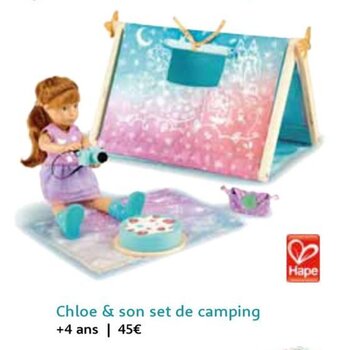 Les Choses Chouettes Chloe & son set de camping aanbieding