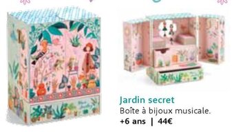Les Choses Chouettes Jardin secret Boîte à bijoux musicale aanbieding
