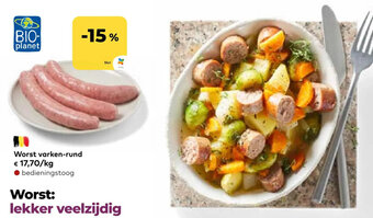 Bio Planet Worst varken-rund aanbieding
