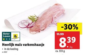 Lidl Heerlijk mals varkenshaasje aanbieding