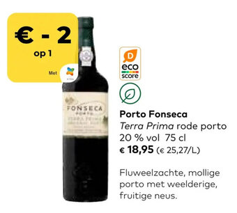 Bio Planet Porto Fonseca Terra Prima rode porto 20% vol 75 cl aanbieding